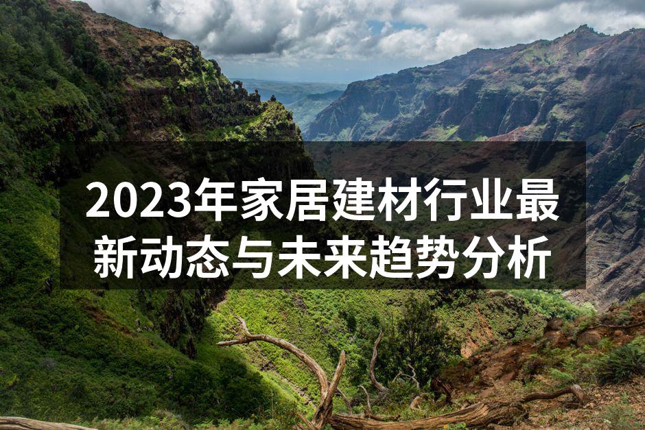 2023年家居建材行业最新动态与未来趋势分析